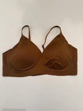 EBY Relief Bra Sunkissed Tan Women XL Wireless Supportive Seamless Metal-Free